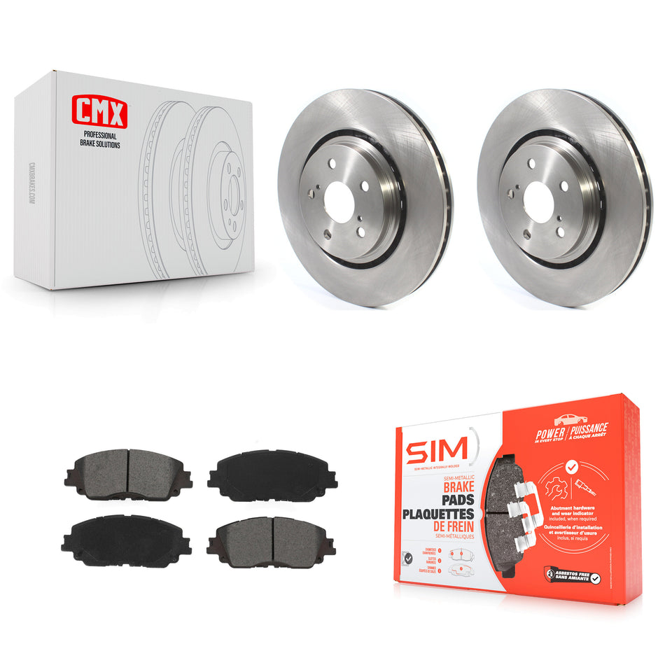 Front Brake Rotor & Semi-Metallic Pad Kit For 2020-2023 Toyota Camry XSE With TRD Package K8S-103522