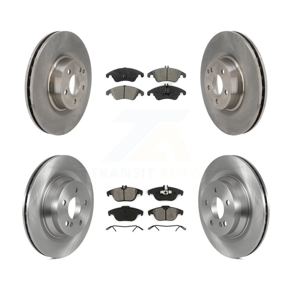 Front Rear Disc Brake Rotors And Semi-Metallic Pads Kit For 2010-2011 Mercedes-Benz E550 Coupe With 320mm Diameter Rotor K8S-103531