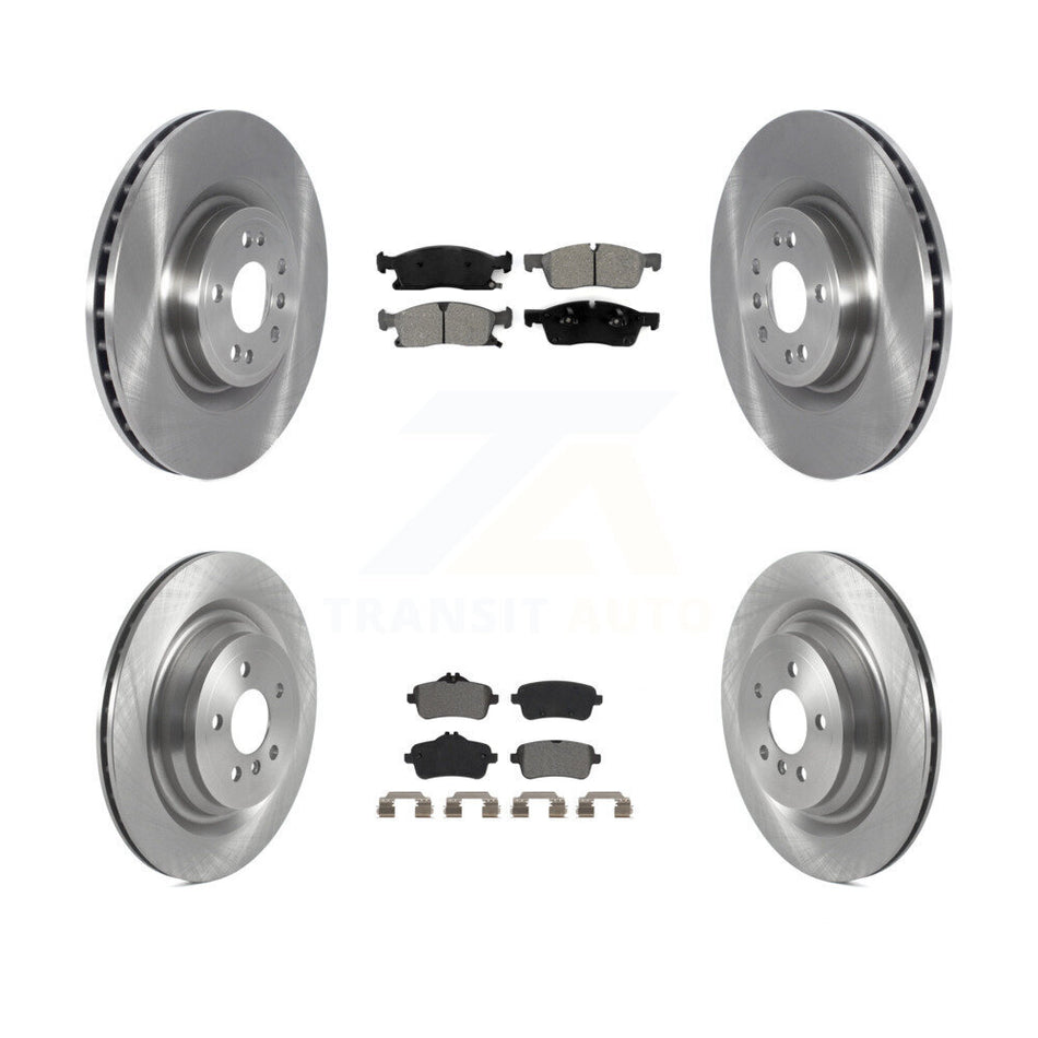 Front Rear Disc Brake Rotors And Semi-Metallic Pads Kit For Mercedes-Benz GLS450 GL450 GL350 Without Sport Package K8S-103535