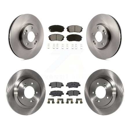 Front Rear Brake Rotors Semi-Metallic Pad Kit For 16 Kia Soul EV From Chassis VIN #160921 K8S-103549