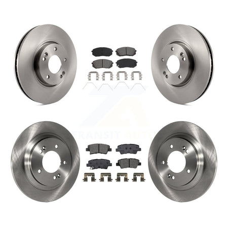 Front Rear Disc Brake Rotors And Semi-Metallic Pads Kit For 2017-2019 Kia Soul EV K8S-103550