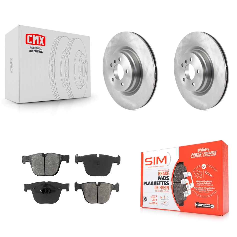 Rear Disc Brake Rotors And Semi-Metallic Pads Kit For BMW 750Li xDrive 750i 550i GT Alpina B7 760Li B7L ActiveHybrid 7 K8S-103562