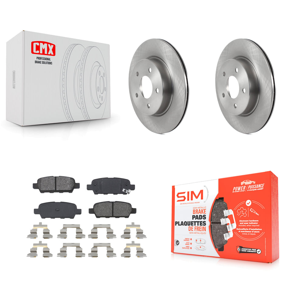 Rear Disc Brake Rotors And Semi-Metallic Pads Kit For Nissan Rogue Sport LEAF Qashqai K8S-103564