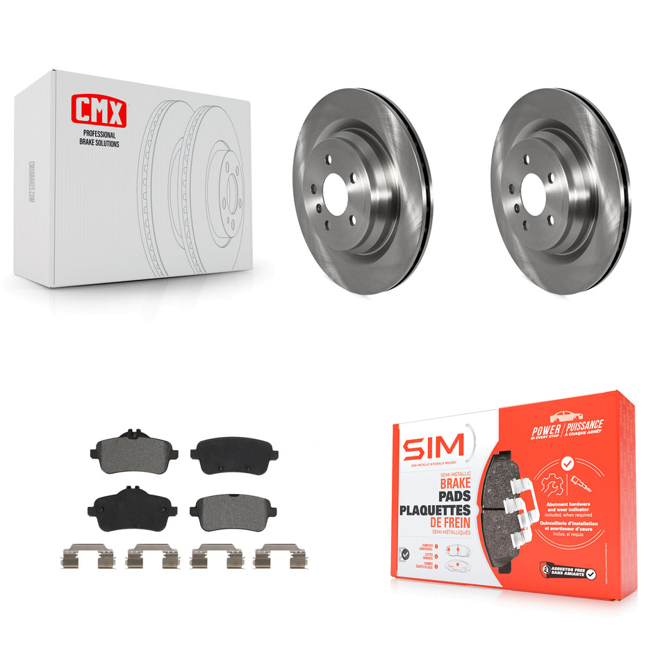 Rear Brake Rotors & Semi-Metallic Pad Kit For Mercedes-Benz ML350 GLE400 GLE350 GLE43 AMG K8S-103573
