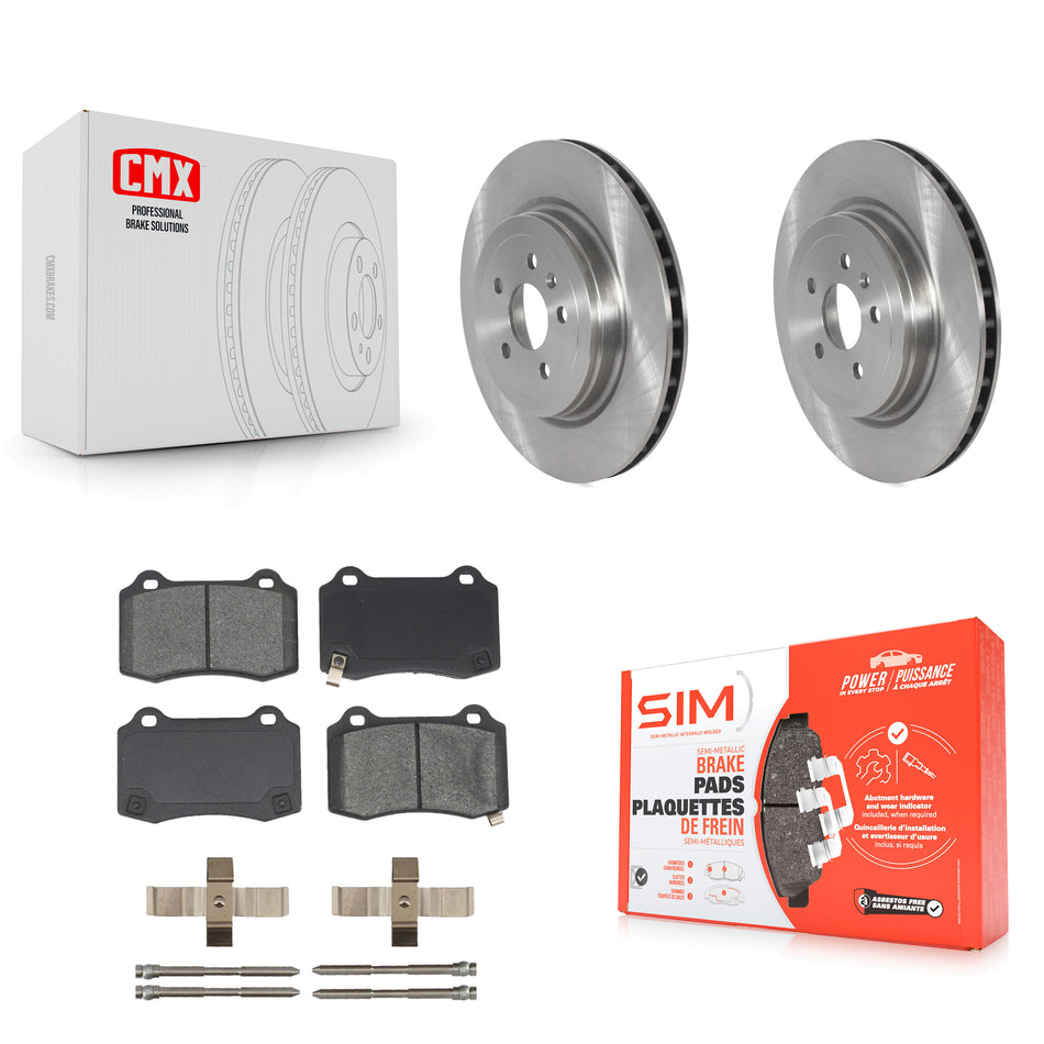Rear Disc Brake Rotors And Semi-Metallic Pads Kit For 2016 Tesla S From 04 16 K8S-103576