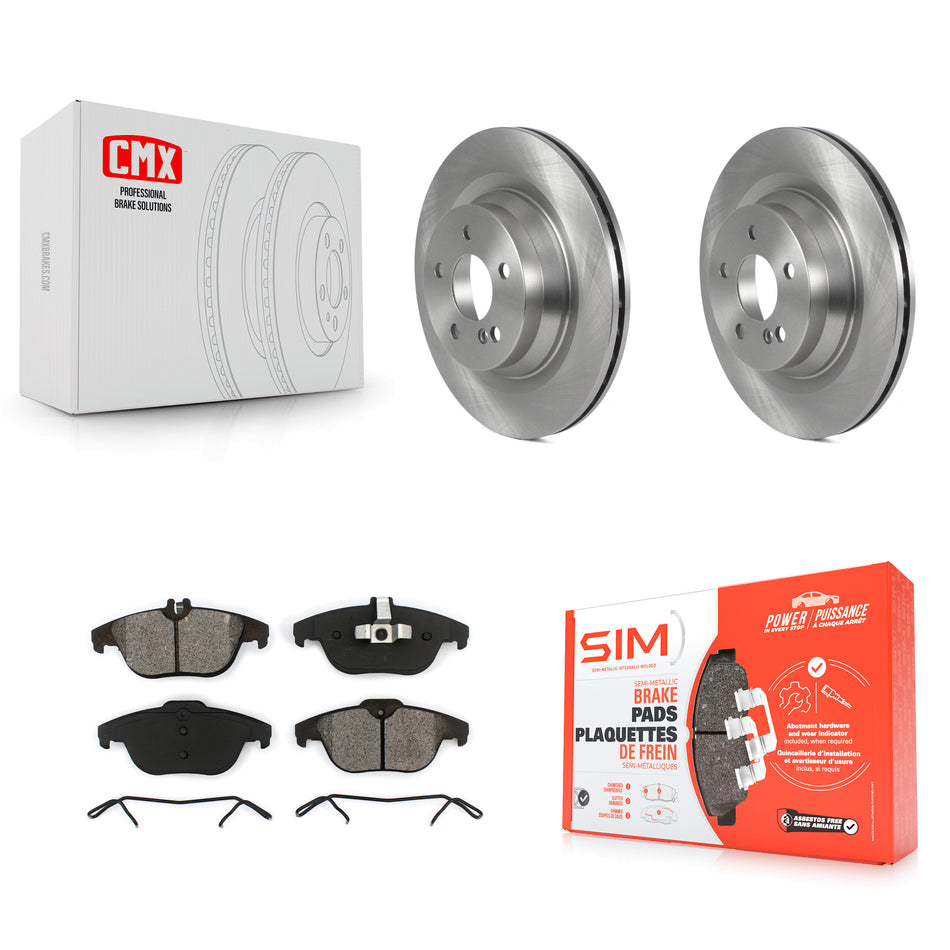 Rear Disc Brake Rotors And Semi-Metallic Pads Kit For Mercedes-Benz E550 With 320mm Diameter Rotor K8S-103579