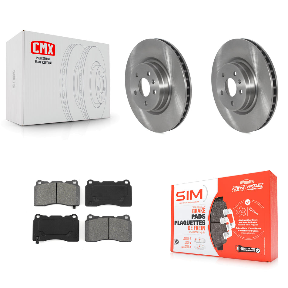 Front Disc Brake Rotors And Semi-Metallic Pads Kit For Tesla S X K8S-103594
