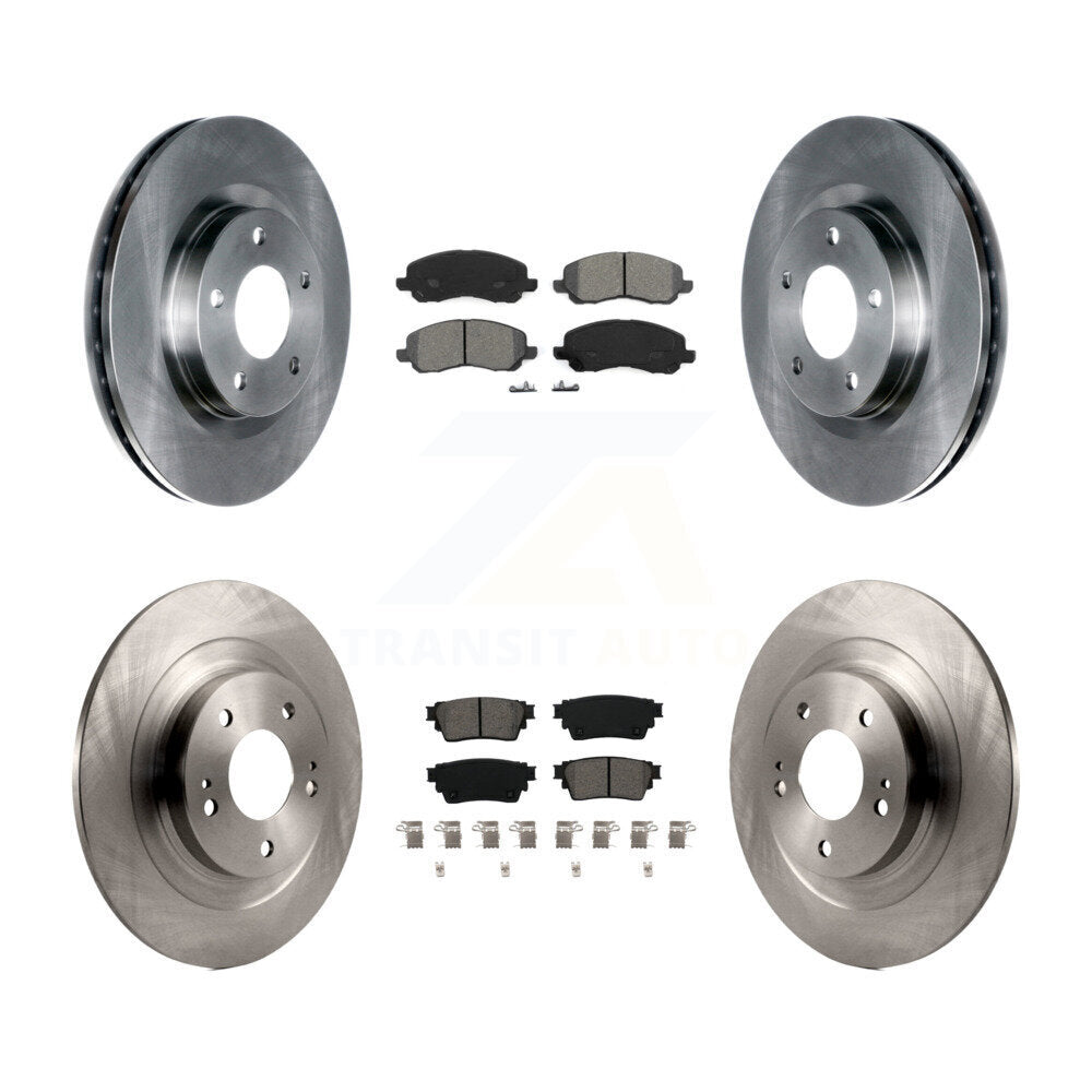 Front Rear Disc Brake Rotors And Semi-Metallic Pads Kit For Mitsubishi Outlander K8S-103612