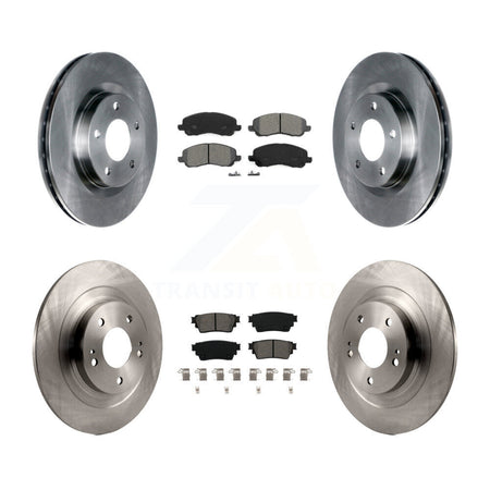 Front Rear Disc Brake Rotors And Semi-Metallic Pads Kit For Mitsubishi Outlander K8S-103612
