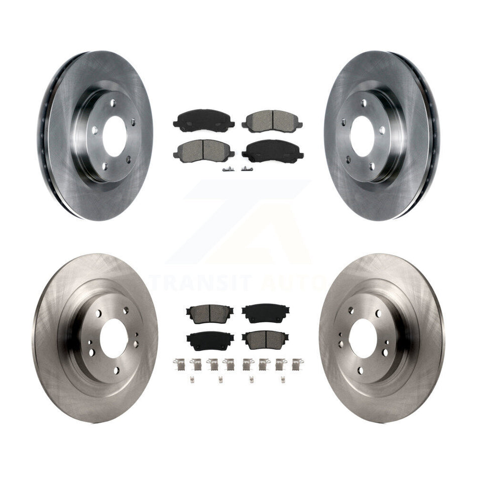 Front Rear Disc Brake Rotors And Semi-Metallic Pads Kit For Mitsubishi Outlander K8S-103612