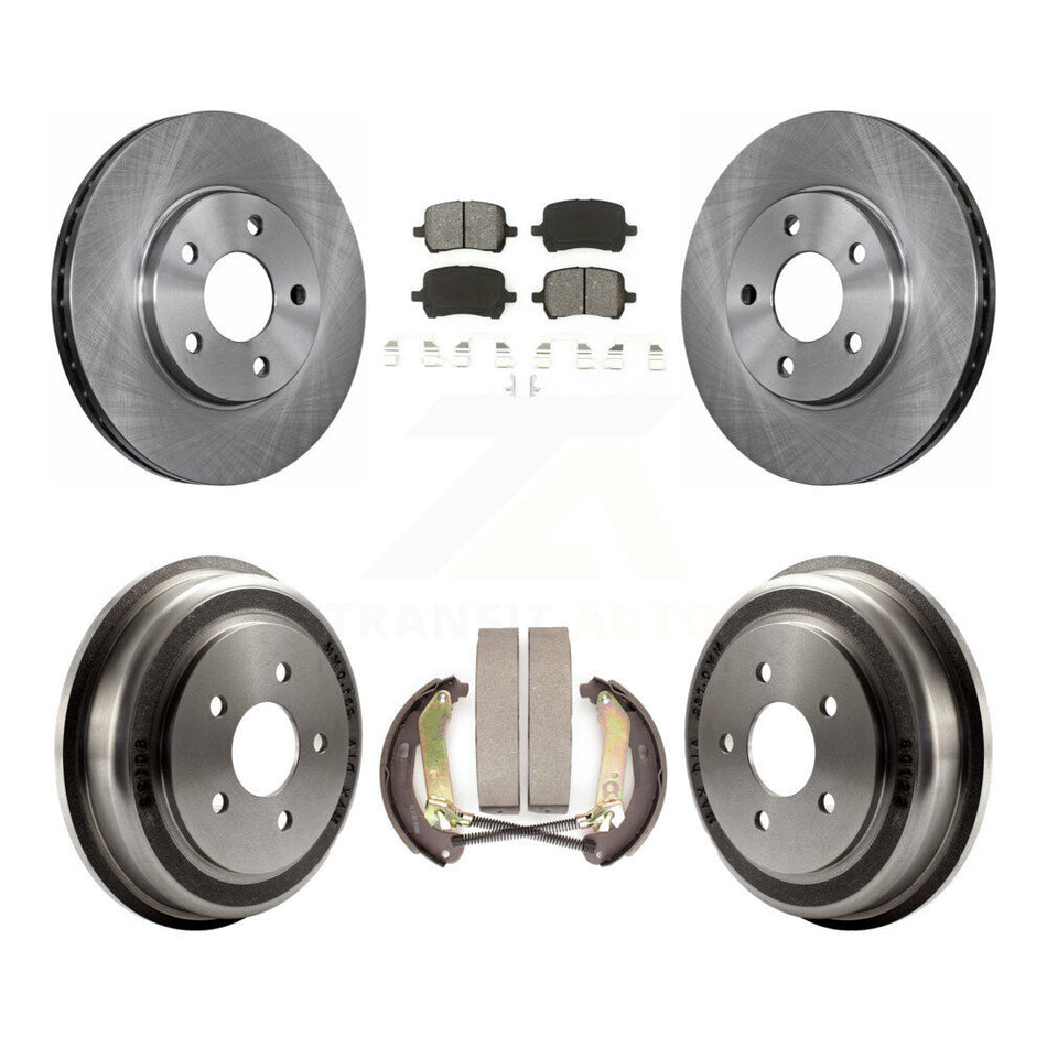 Front Rear Disc Brake Rotors Semi-Metallic Pads And Drum Kit For Chevrolet Malibu K8S-103621