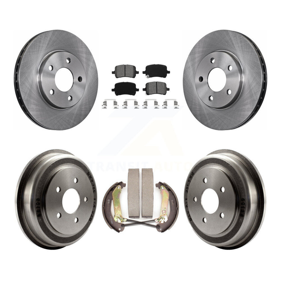 Front Rear Disc Brake Rotors Semi-Metallic Pads And Drum Kit For Chevrolet Malibu K8S-103622