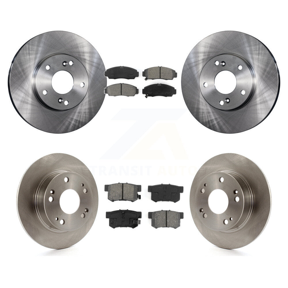 Front Rear Disc Brake Rotors And Semi-Metallic Pads Kit For Honda Accord K8S-103639
