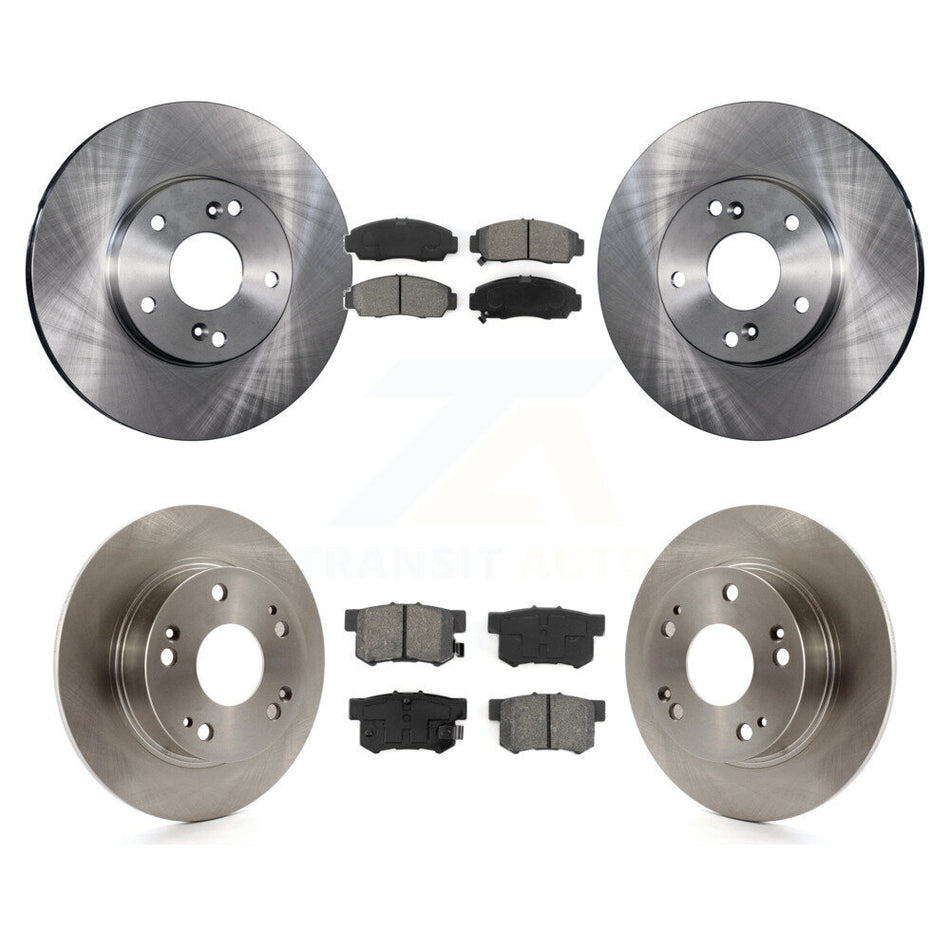 Front Rear Disc Brake Rotors And Semi-Metallic Pads Kit For Honda Accord K8S-103639