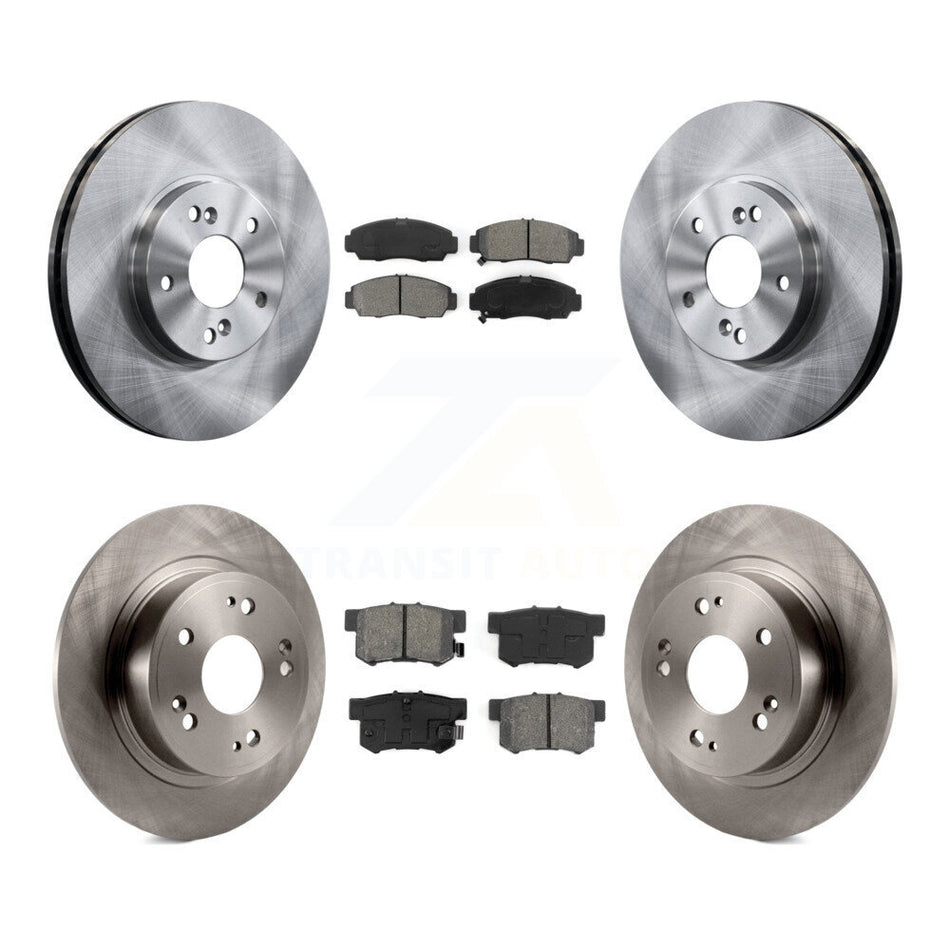 Front Rear Disc Brake Rotors And Semi-Metallic Pads Kit For 2006-2007 Honda Accord Hybrid with 3.0L K8S-103641