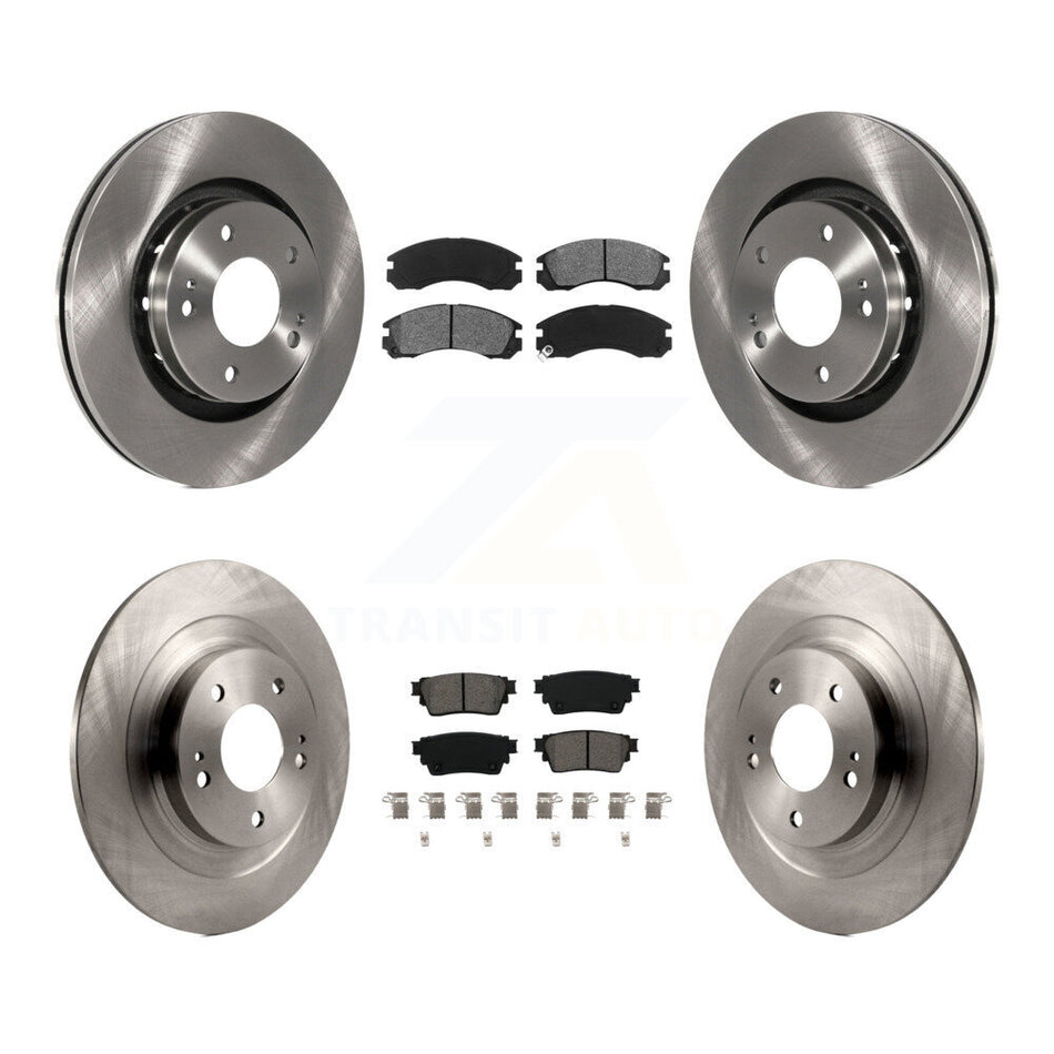 Front Rear Disc Brake Rotors And Semi-Metallic Pads Kit For Mitsubishi Outlander PHEV K8S-103653