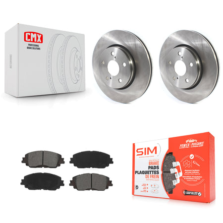 Front Brake Rotor Semi-Metallic Pad Kit For 19 Toyota C-HR Vehicles Manufactured In Japan K8S-103656