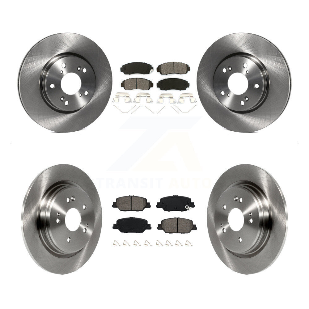 Front Rear Disc Brake Rotors And Semi-Metallic Pads Kit For Honda CR-V K8S-103671