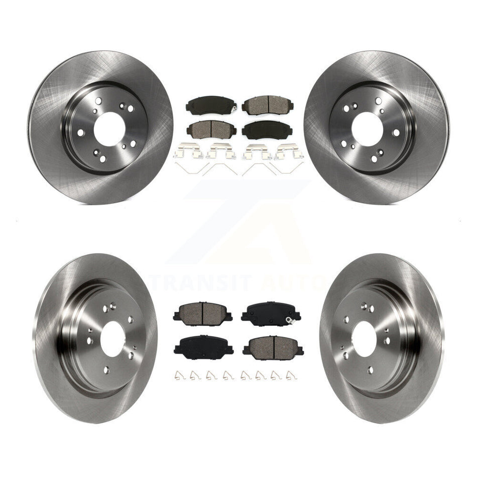 Front Rear Disc Brake Rotors And Semi-Metallic Pads Kit For Honda CR-V K8S-103671