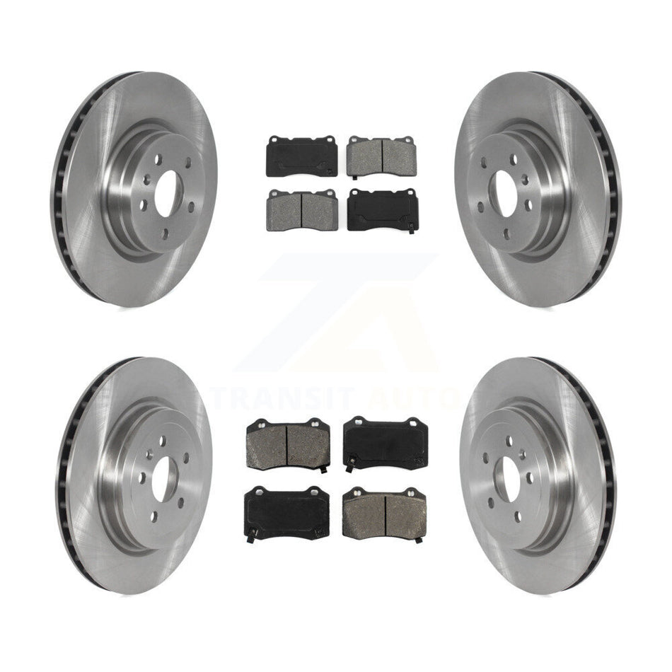Front Rear Brake Rotor Semi-Metallic Pad Kit For 2017-2019 Tesla X S With Brembo Calipers K8S-103672