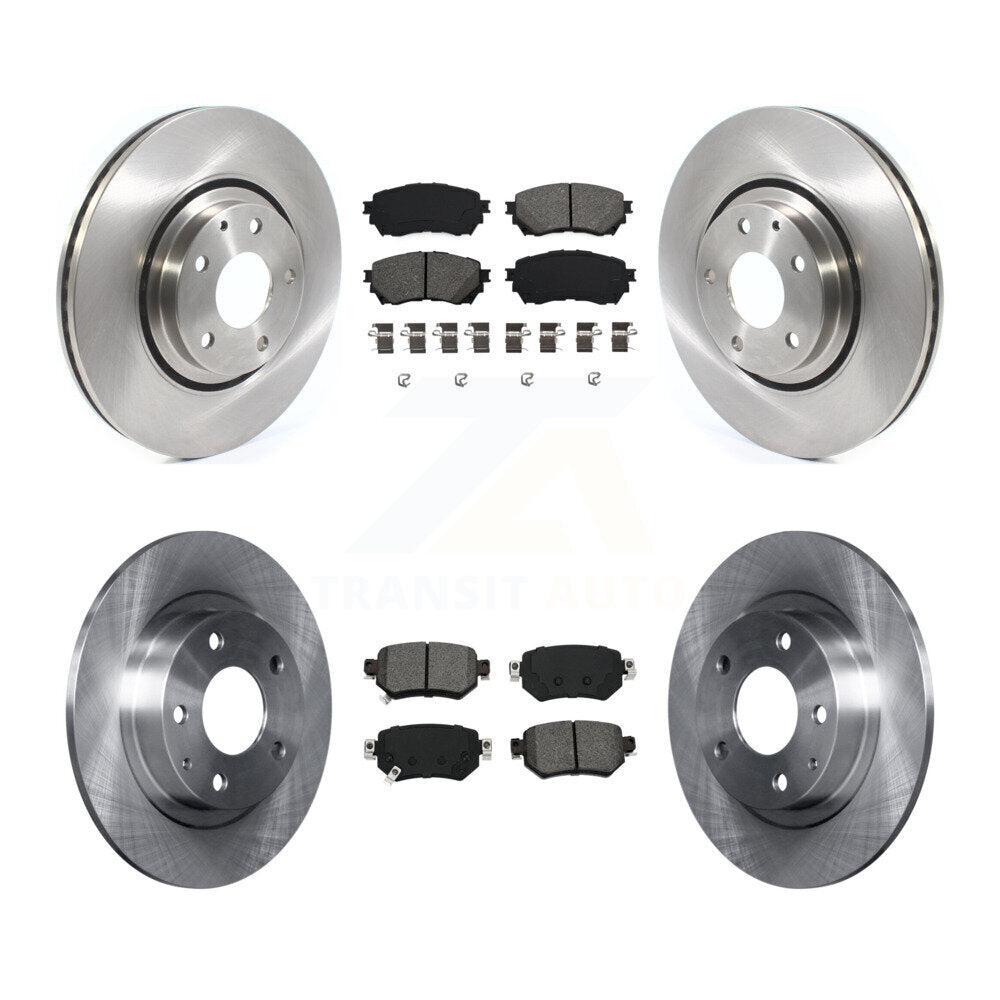 Front Rear Disc Brake Rotors And Semi-Metallic Pads Kit For 2021 Mazda 6 Turbocharged K8S-103674