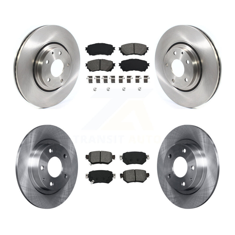 Front Rear Disc Brake Rotors And Semi-Metallic Pads Kit For 2021 Mazda 6 Turbocharged K8S-103674