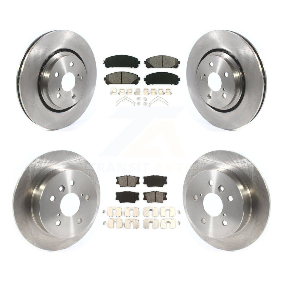 Front Rear Brake Rotor & Semi-Metallic Pad Kit For Toyota Camry With Manual Parking K8S-103676