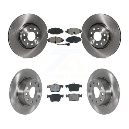 Front Rear Disc Brake Rotors And Semi-Metallic Pads Kit For 2022-2023 Volkswagen Taos FWD K8S-103682