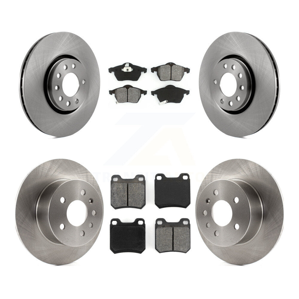 Front Rear Disc Brake Rotors And Semi-Metallic Pads Kit For 1999-2002 Saab 9-3 Viggen K8S-103683