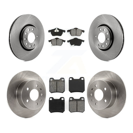 Front Rear Disc Brake Rotors And Semi-Metallic Pads Kit For 1999-2002 Saab 9-3 Viggen K8S-103683