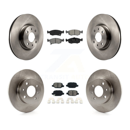 Front Rear Disc Brake Rotors And Semi-Metallic Pads Kit For Fiat 500 K8S-103687