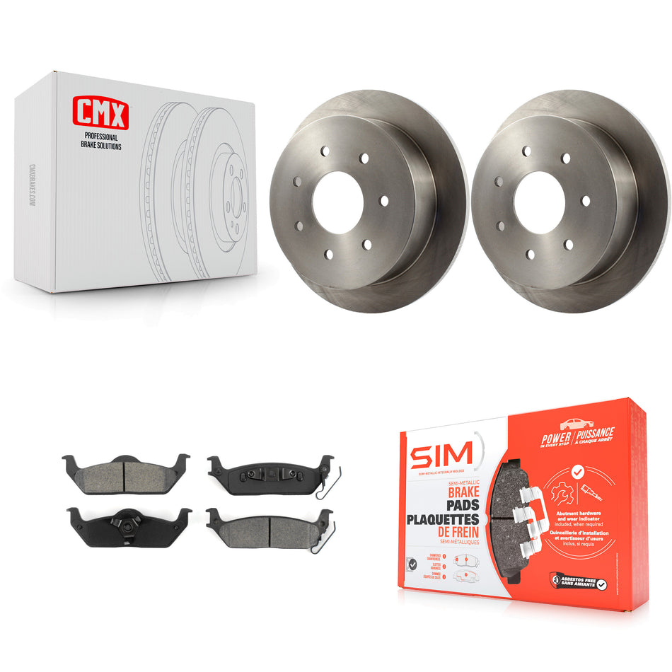 Rear Disc Brake Rotors And Semi-Metallic Pads Kit For Ford F-150 K8S-103694