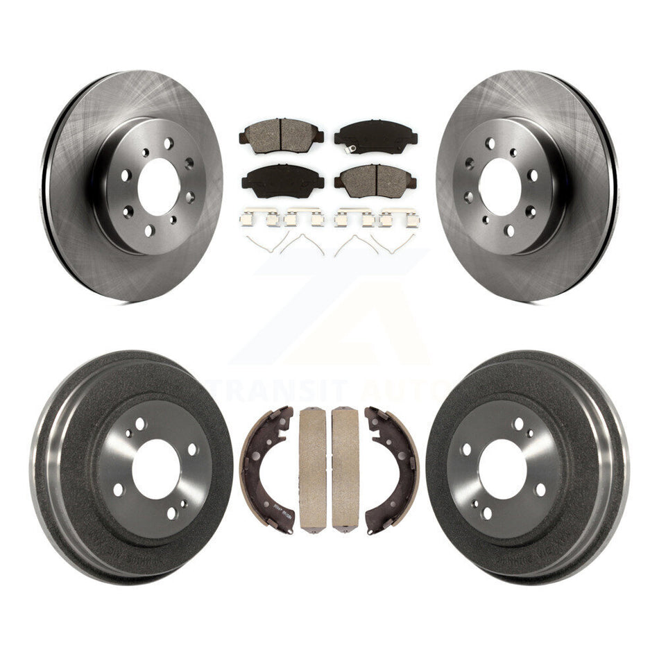 Front Rear Disc Brake Rotors Semi-Metallic Pad Drum Kit For Honda Civic With 4 Lug Wheels K8S-103700