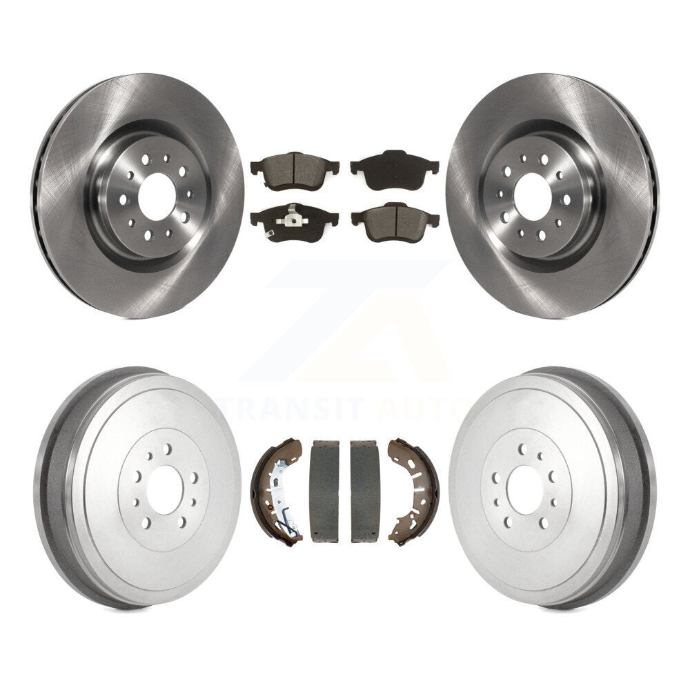 Front Rear Disc Brake Rotor Semi-Metallic Pad & Drum Kit For 2015-2021 Ram ProMaster City K8S-103701