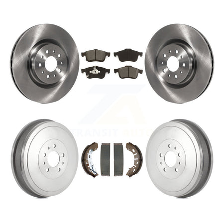 Front Rear Disc Brake Rotor Semi-Metallic Pad & Drum Kit For 2015-2021 Ram ProMaster City K8S-103701
