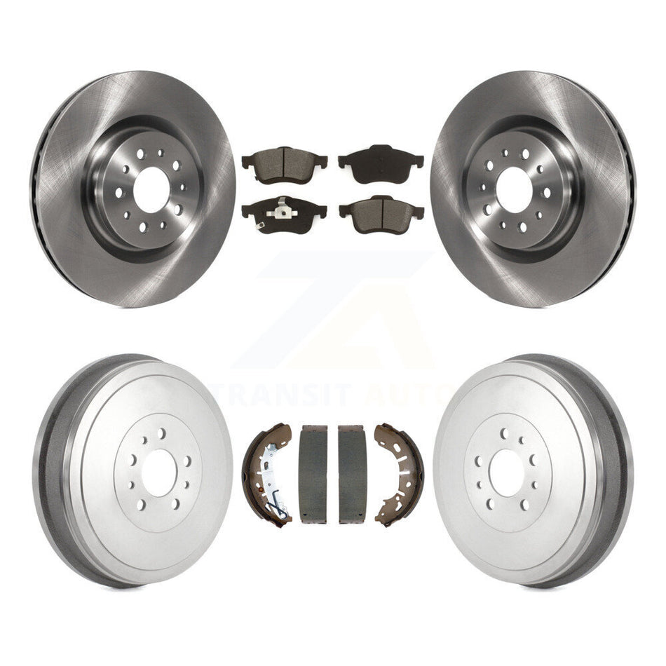 Front Rear Disc Brake Rotor Semi-Metallic Pad & Drum Kit For 2015-2021 Ram ProMaster City K8S-103701
