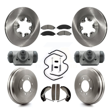 Front Rear Brake Rotor Semi-Metallic Pad Drum Kit (9Pc) For Chevrolet Colorado GMC Canyon K8S-103712