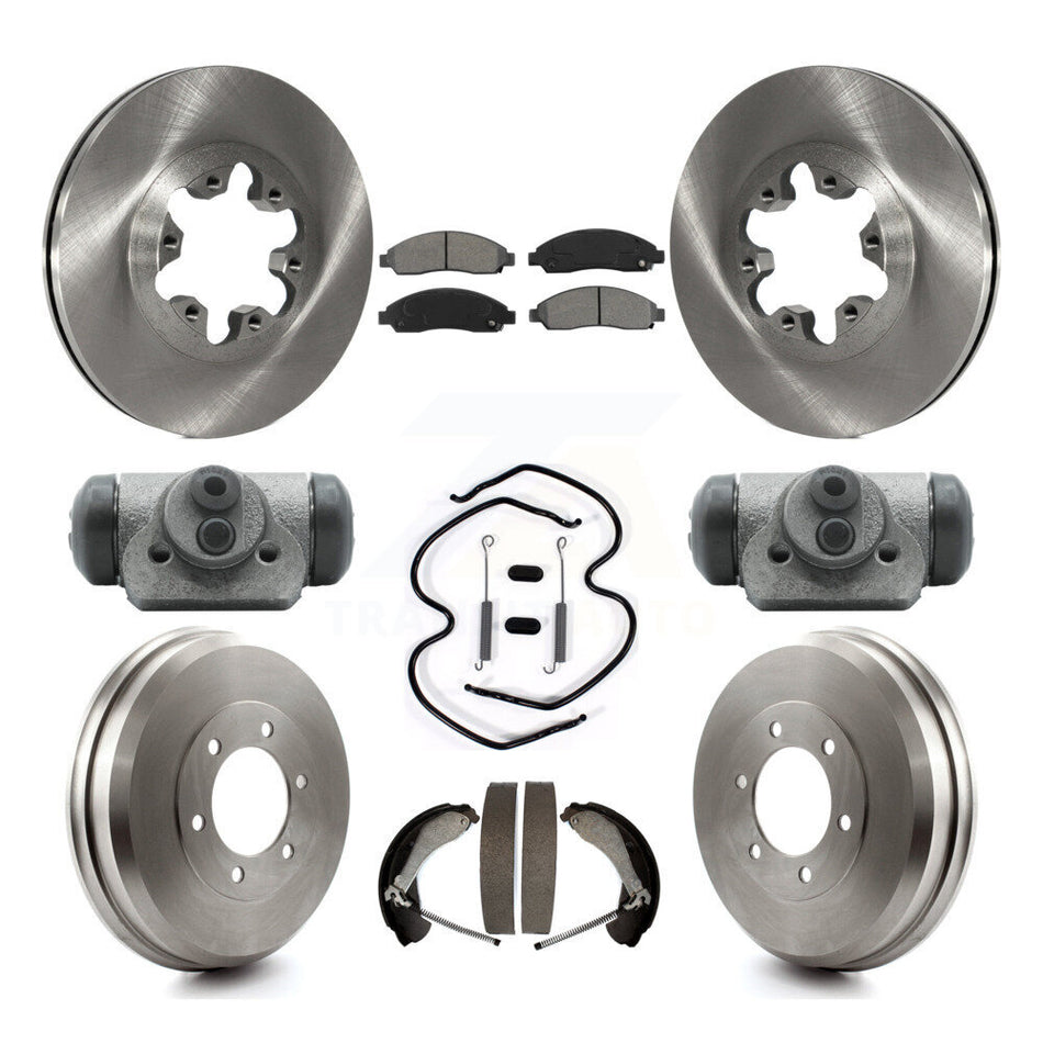 Front Rear Brake Rotor Semi-Metallic Pad Drum Kit (9Pc) For Chevrolet Colorado GMC Canyon K8S-103712