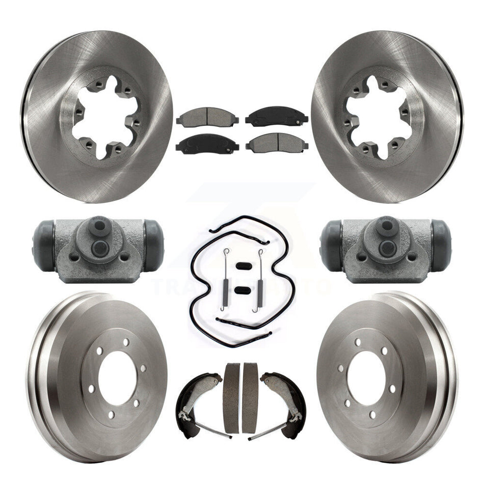 Front Rear Brake Rotor Semi-Metallic Pad Drum Kit (9Pc) For Chevrolet Colorado GMC Canyon K8S-103712