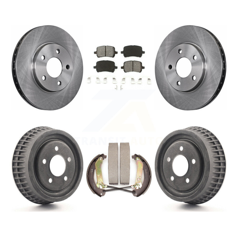Front Rear Brake Rotor Semi-Metallic Pad & Drum Kit For Chevrolet Malibu Disc rear brakes K8S-103731