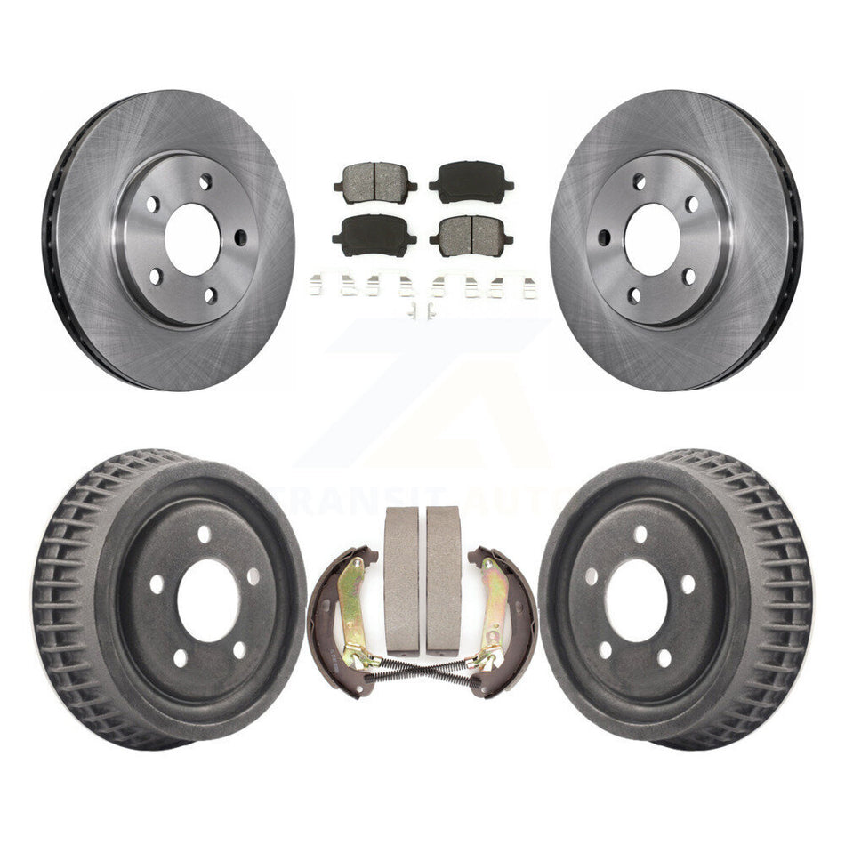 Front Rear Brake Rotor Semi-Metallic Pad & Drum Kit For Chevrolet Malibu Disc rear brakes K8S-103731