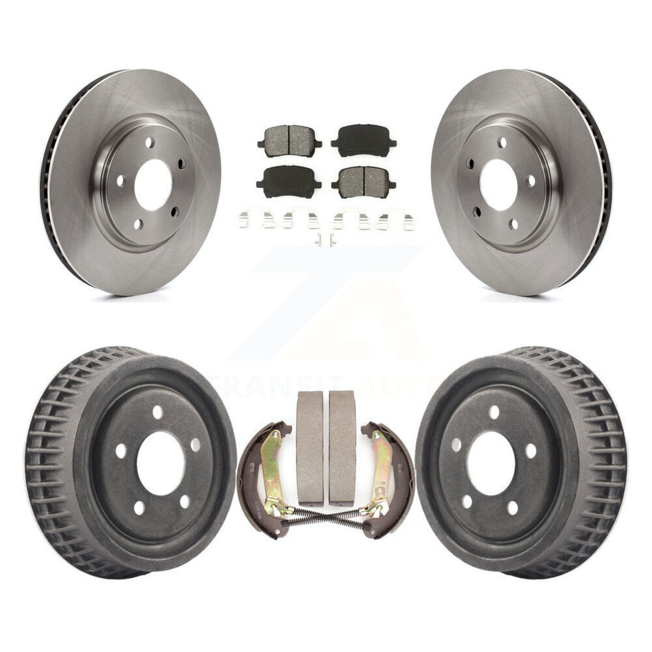 Front Rear Brake Rotor Semi-Metallic Pad & Drum Kit For Chevrolet Malibu Disc rear brakes K8S-103732