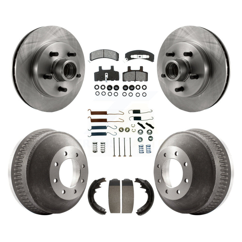 Front Rear Brake Rotors Semi-Metallic Pad Drum Kit (7Pc) For C1500 Suburban Chevrolet GMC K8S-103739
