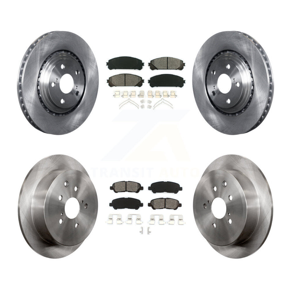 Front Rear Disc Brake Rotors And Semi-Metallic Pads Kit For Toyota Highlander K8S-103748