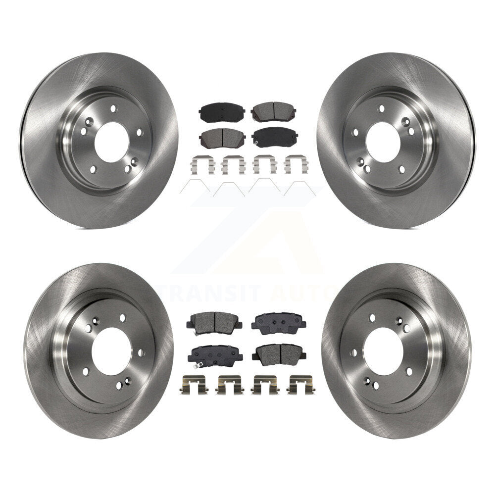 Front Rear Disc Brake Rotors And Semi-Metallic Pads Kit For Hyundai Elantra GT Kia Forte5 K8S-103749