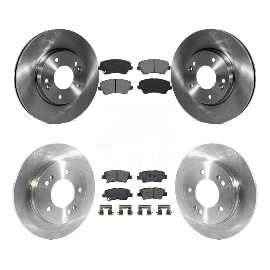 Front Rear Brake Rotor And Semi-Metallic Pad Kit For Hyundai Veloster Naturally Aspirated K8S-103750