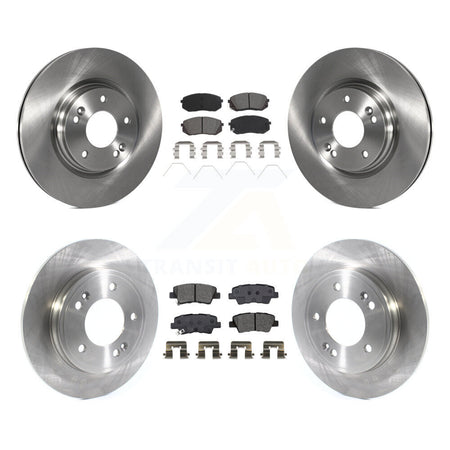 Front Rear Disc Brake Rotor & Semi-Metallic Pad Kit For Kia Forte Hyundai Veloster Forte5 K8S-103751
