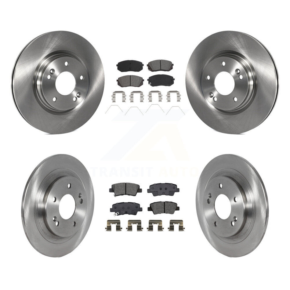 Front Rear Brake Rotor Semi-Metallic Pad Kit For Hyundai Kona With Electric Parking K8S-103756