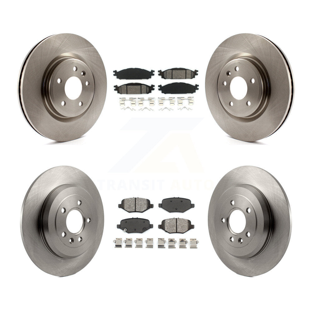 Front Rear Brake Rotors Semi-Metallic Pad Kit For Ford Explorer Without Heavy Duty Brakes K8S-103758