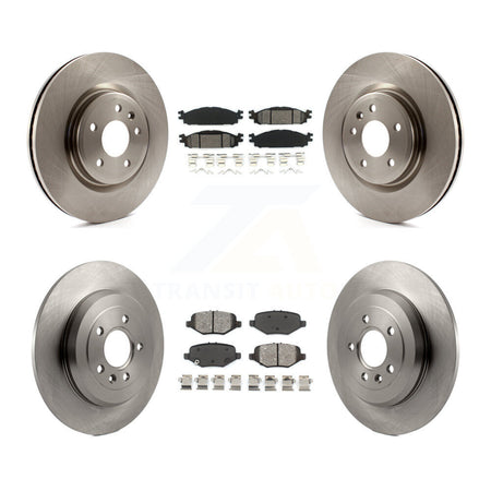 Front Rear Brake Rotors Semi-Metallic Pad Kit For Ford Explorer Without Heavy Duty Brakes K8S-103758